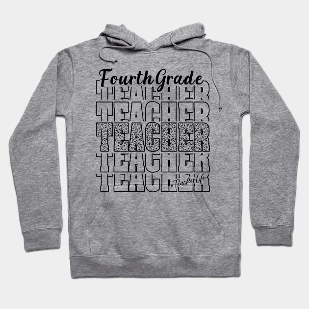 Funny Fourth Grade Teacher School Matching Teaching Leopard Hoodie by luxembourgertreatable